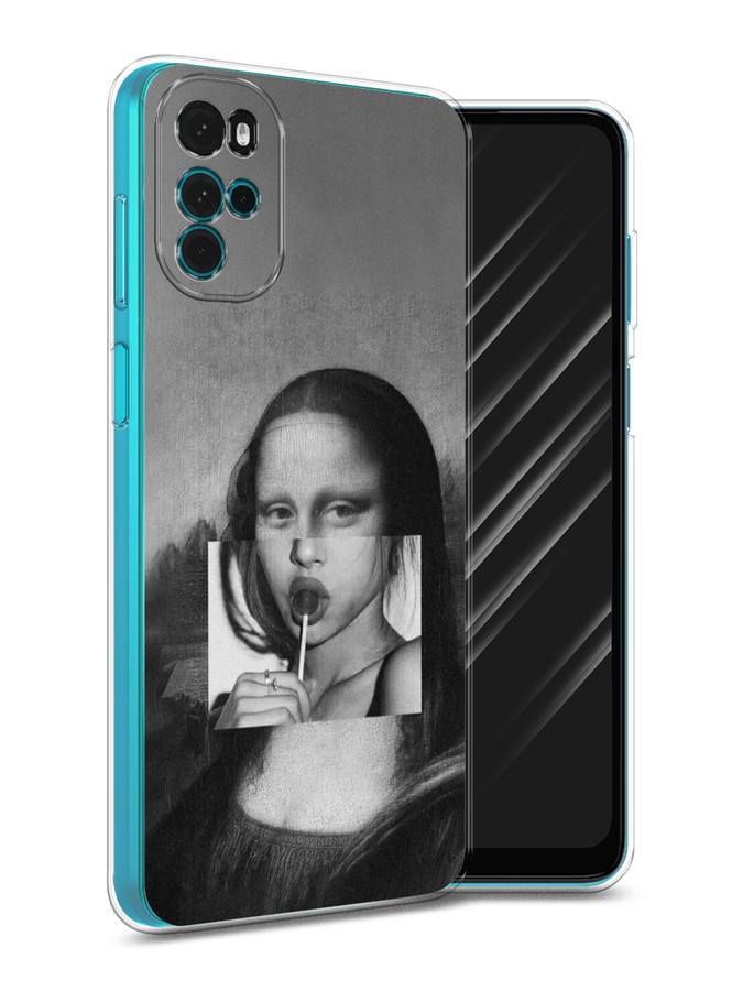 

Чехол Awog на Motorola Moto G22 "Mona Lisa sucking lollipop", Разноцветный, 243150-9