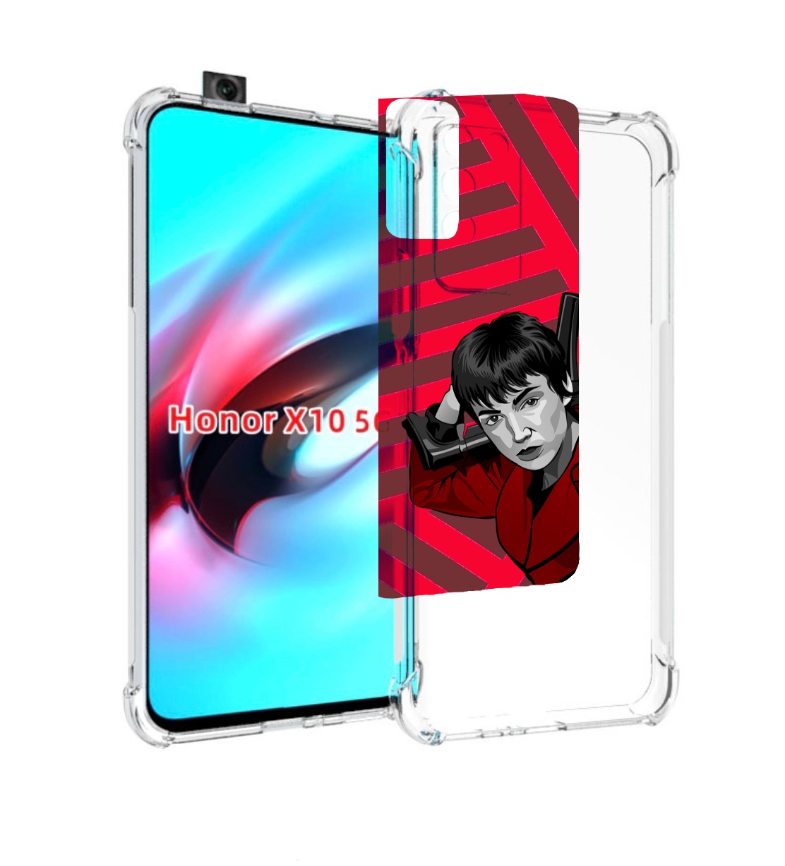 

Чехол MyPads Токио-бумажный-дом для Honor X10, Прозрачный, Tocco