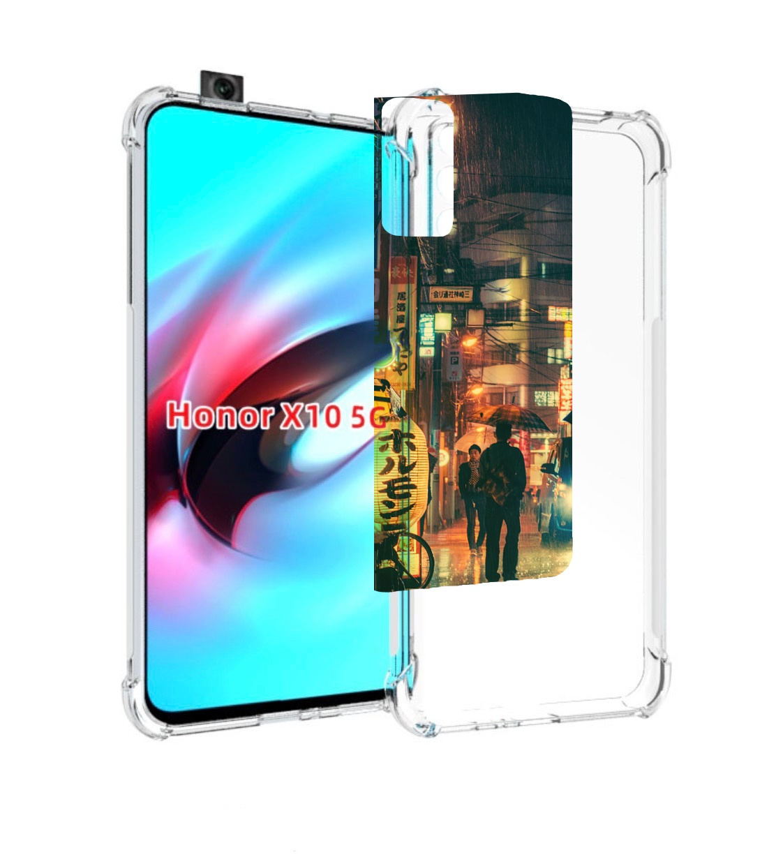 

Чехол MyPads Токио-сеул для Honor X10, Прозрачный, Tocco
