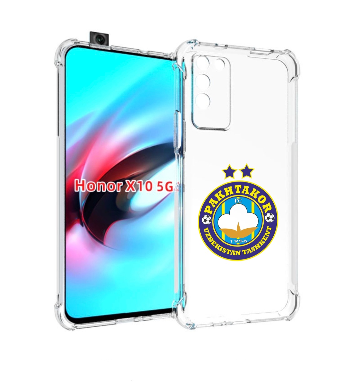 

Чехол MyPads Фк Пахтакор Pakhtakor мужской для Honor X10, Прозрачный, Tocco