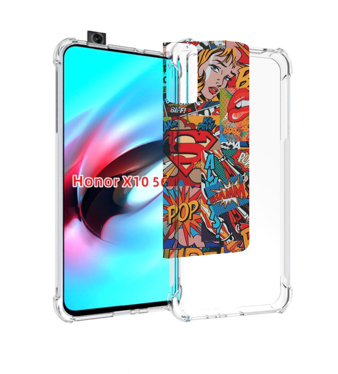 

Чехол MyPads Фон для Honor X10, Прозрачный, Tocco