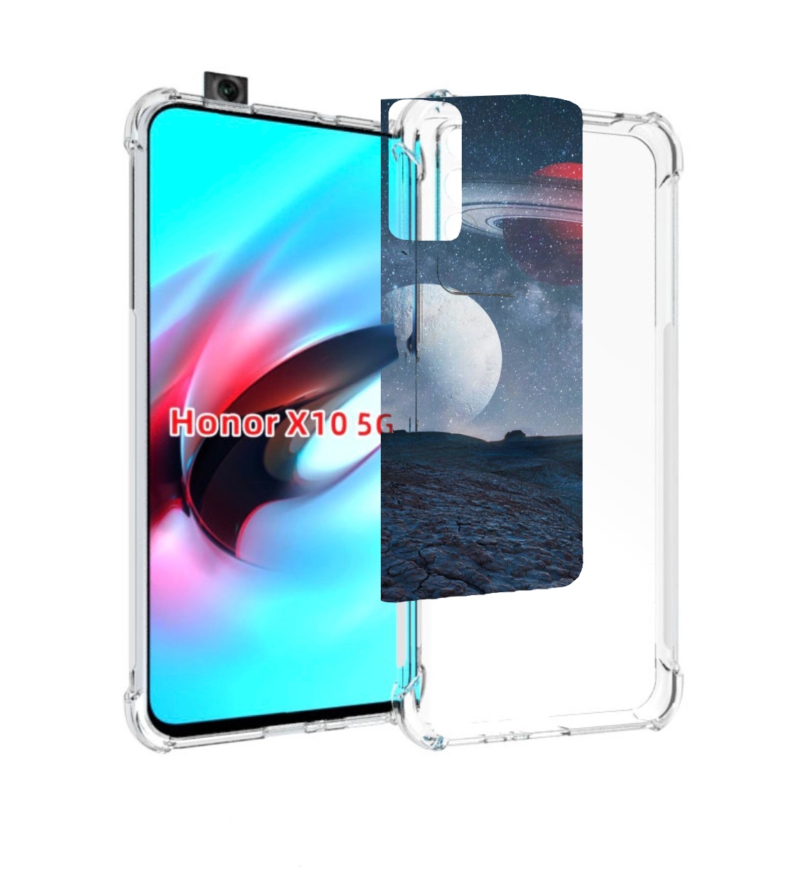 

Чехол MyPads Фотография для Honor X10, Прозрачный, Tocco