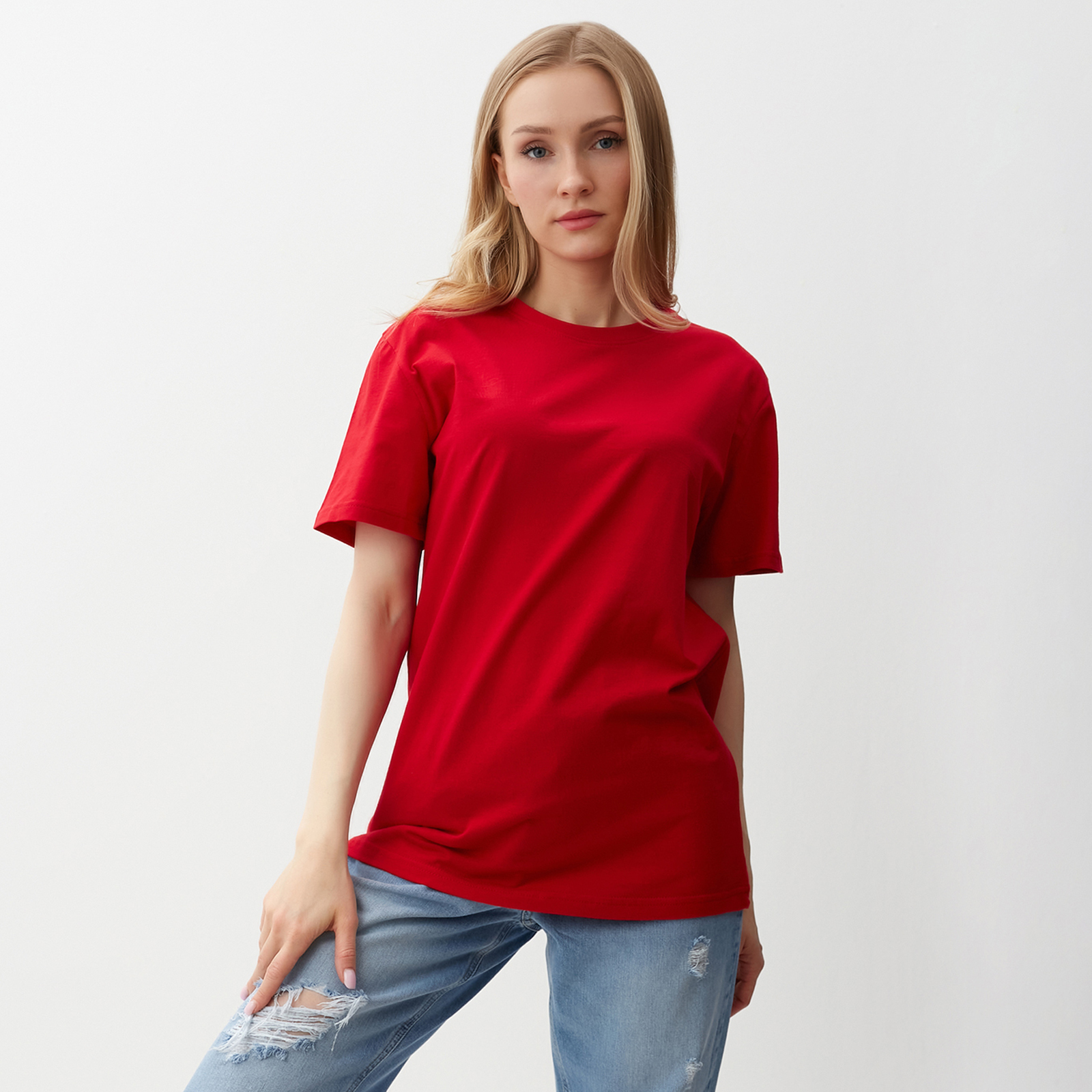 

Футболка женская NoBrand ATA collection красная 50 RU, Красный, ATA collection