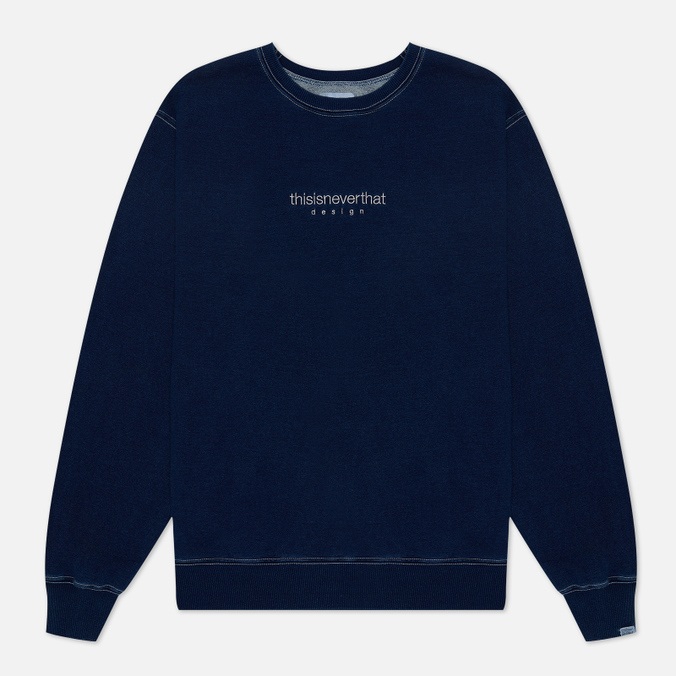 

Мужская толстовка thisisneverthat Indigo Dyed Crew Neck синий, Размер L, Indigo Dyed Crew Neck