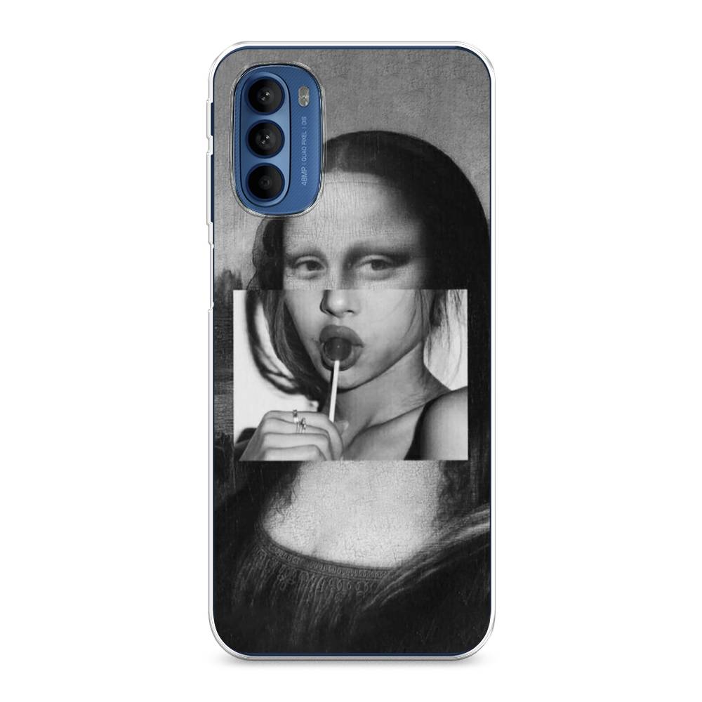 

Чехол Awog на Motorola Moto G31/G41 "Mona Lisa sucking lollipop", Разноцветный, 242550-9