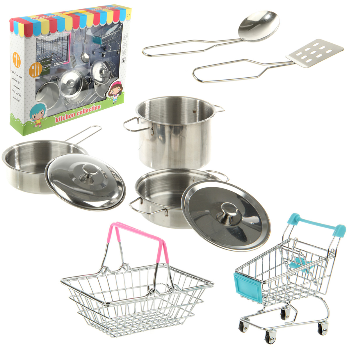 Набор игрушечной металлической посуды Veld Co 9 предметов
