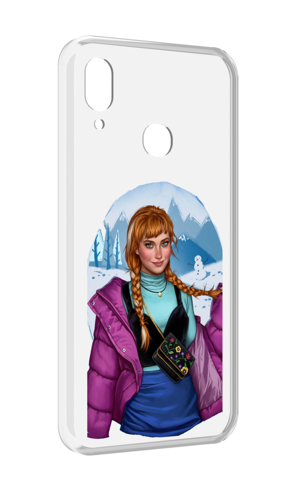 Чехол MyPads девушка-в-фиолетовой-куртке женский для BQ BQ-6040L Magic