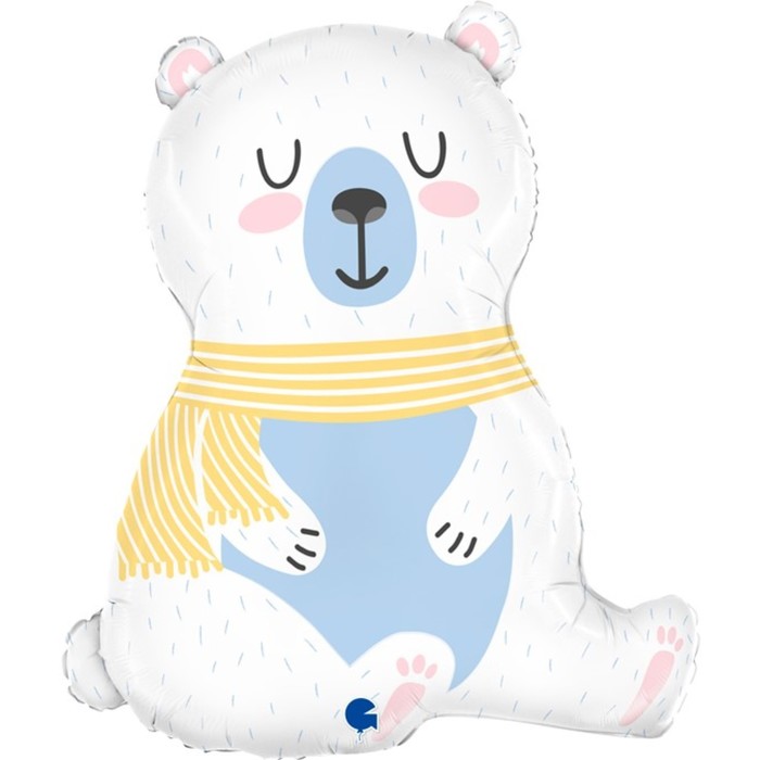 Шар фольгированный 29'' «Полярный медведь», фигура, 1 шт. погремушка fresk полярный медведь белая