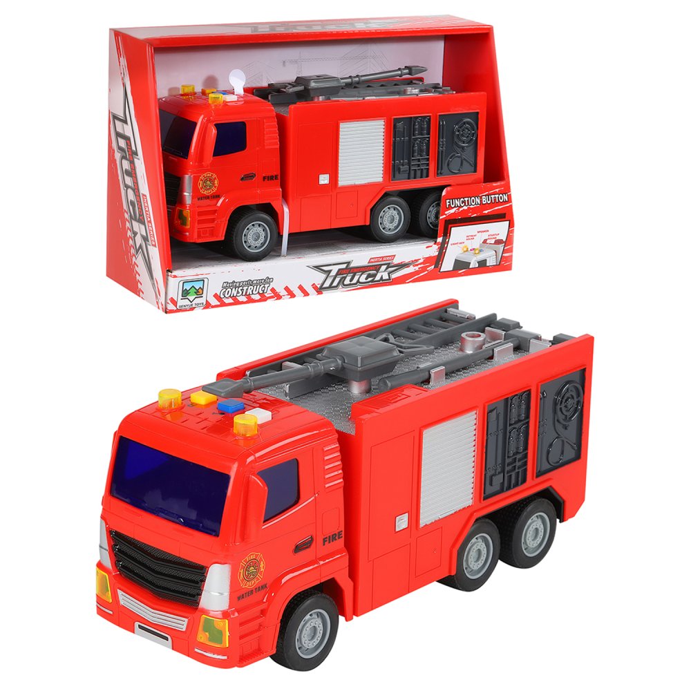 фото Игрушечная машинка senyue toys инерционная, пожарная служба, красный, jb1100370