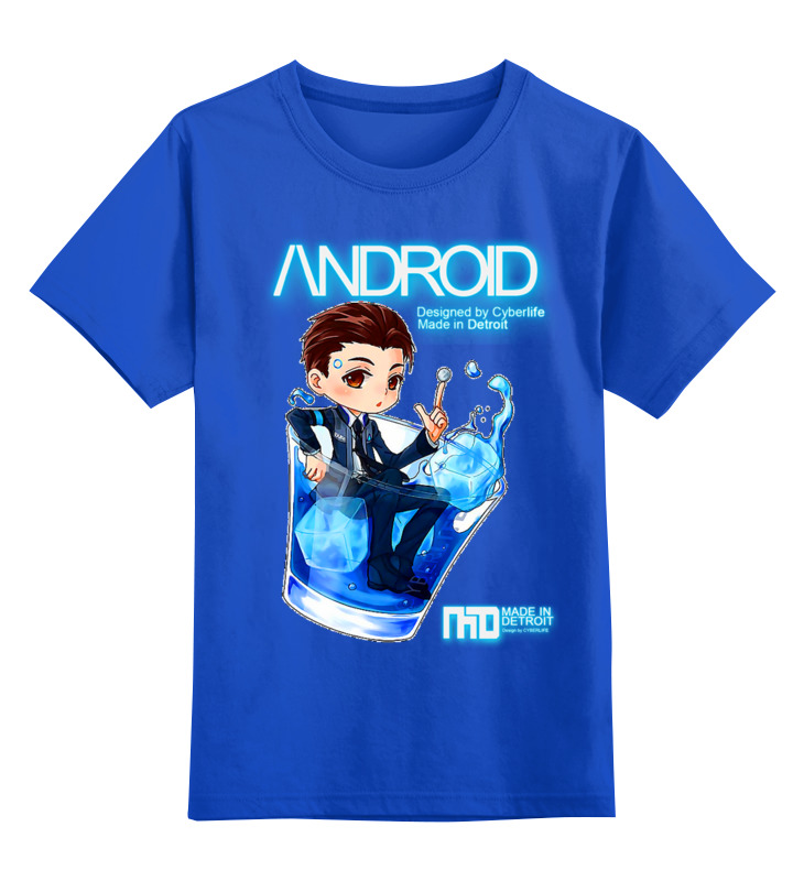 

Детская футболка Printio Detroit: become human цв.синий р.116, 0000002555859