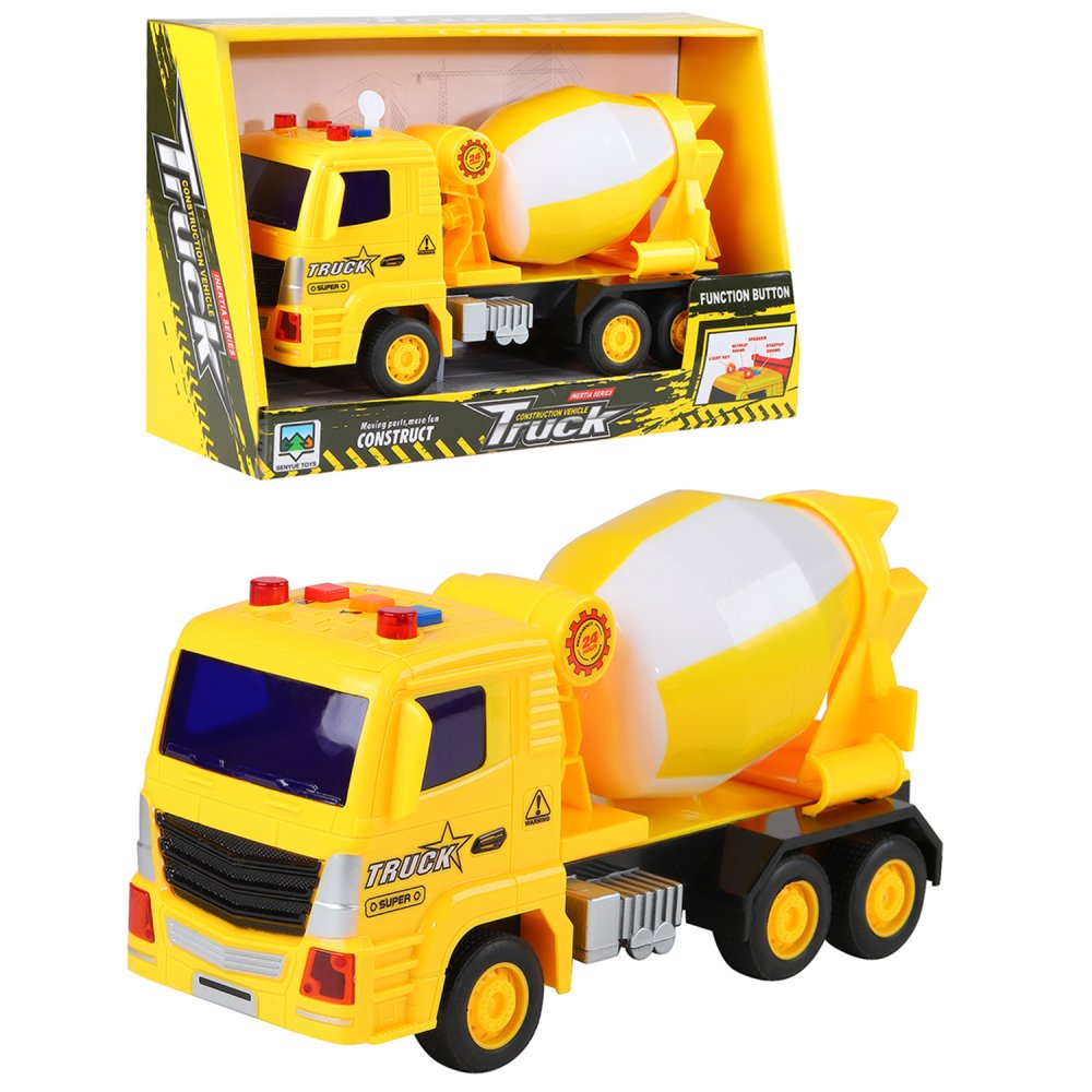 

Игрушечная машинка SENYUE TOYS инерционная, Бетономешалка, желтый, JB1100374