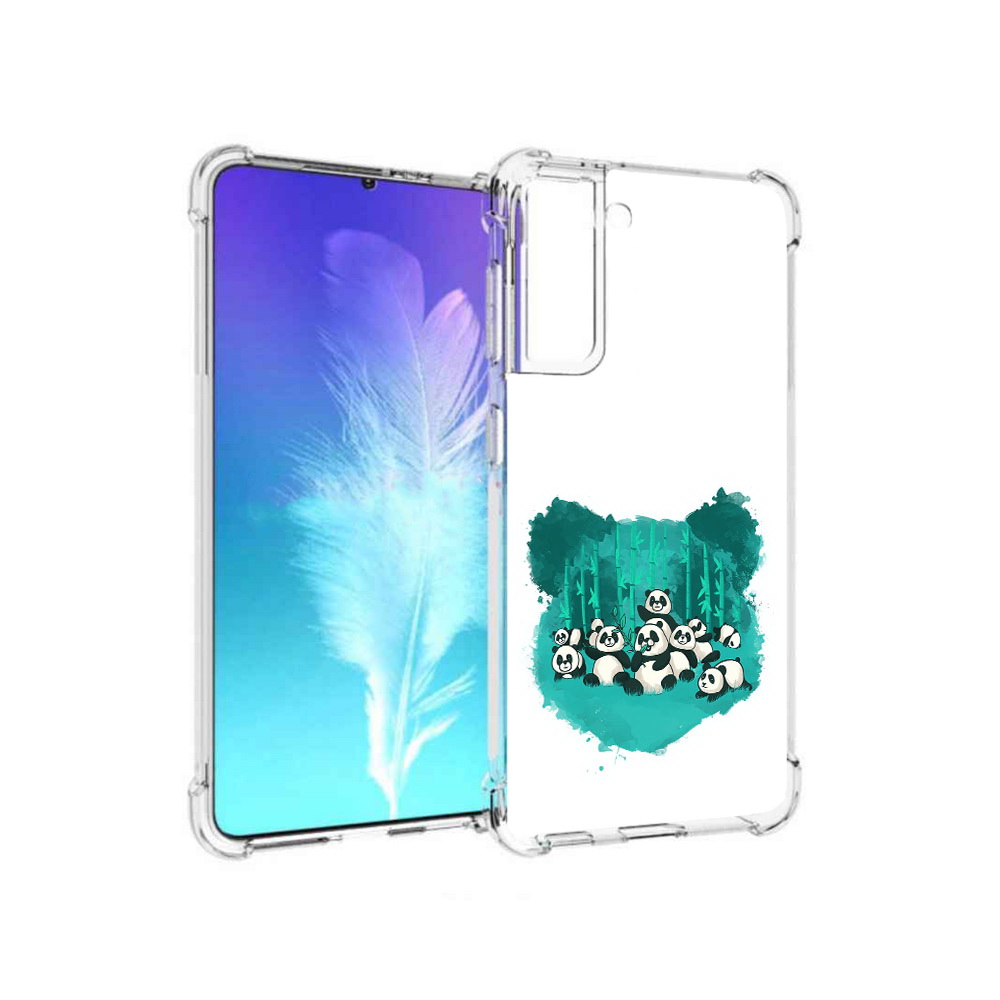 

Чехол MyPads Tocco для Samsung Galaxy S21 нарисованные панды (PT157088.510.508), Прозрачный, Tocco