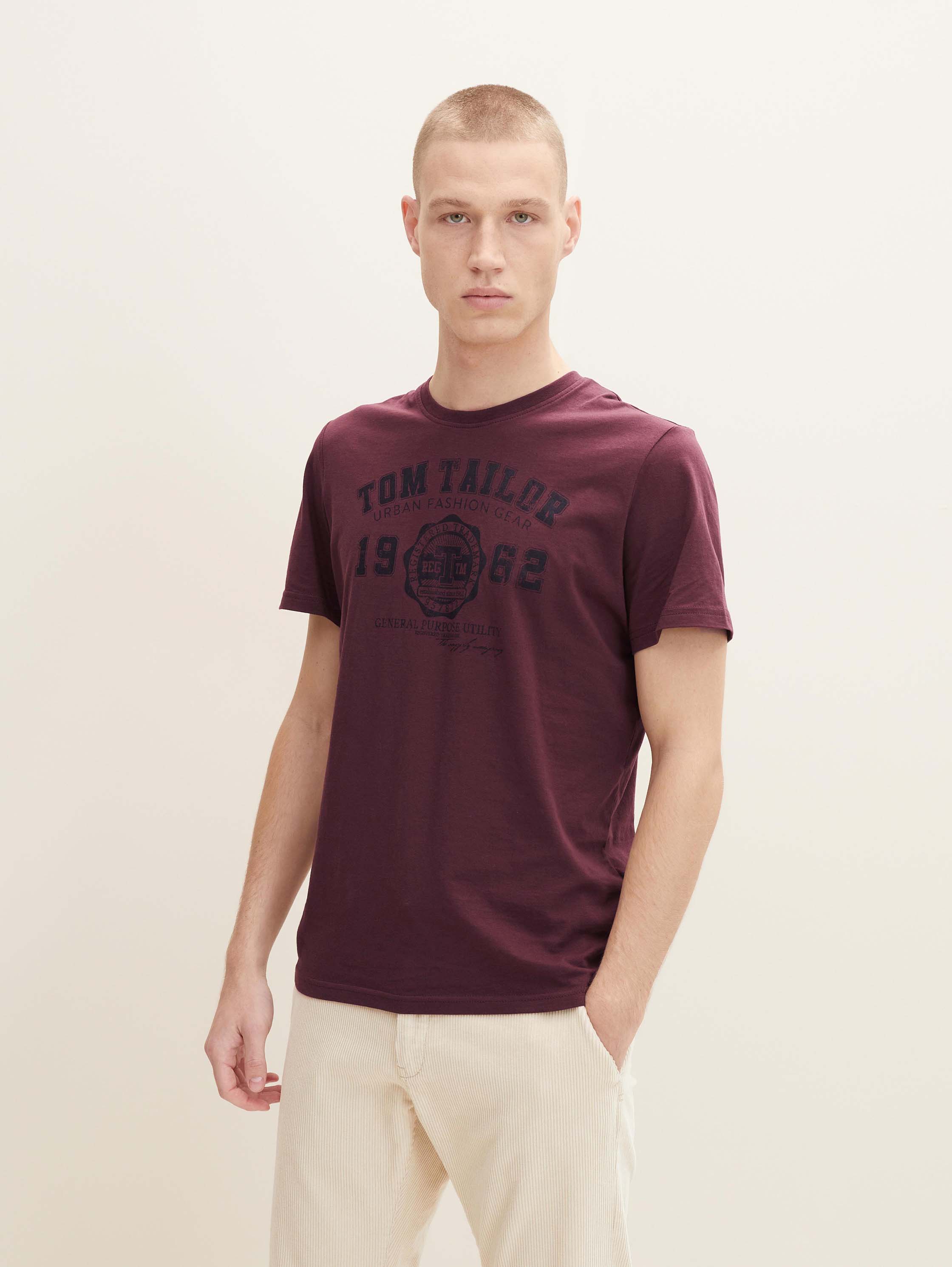 

Футболка мужская TOM TAILOR 1027028 бордовая XL, 1027028