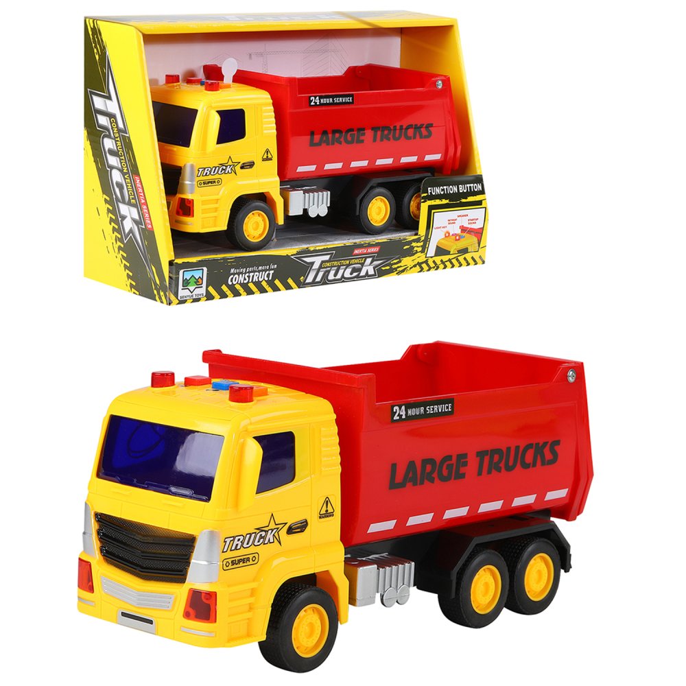 

Игрушечная машинка SENYUE TOYS инерционная,Грузовик, желто- красный, JB1100375