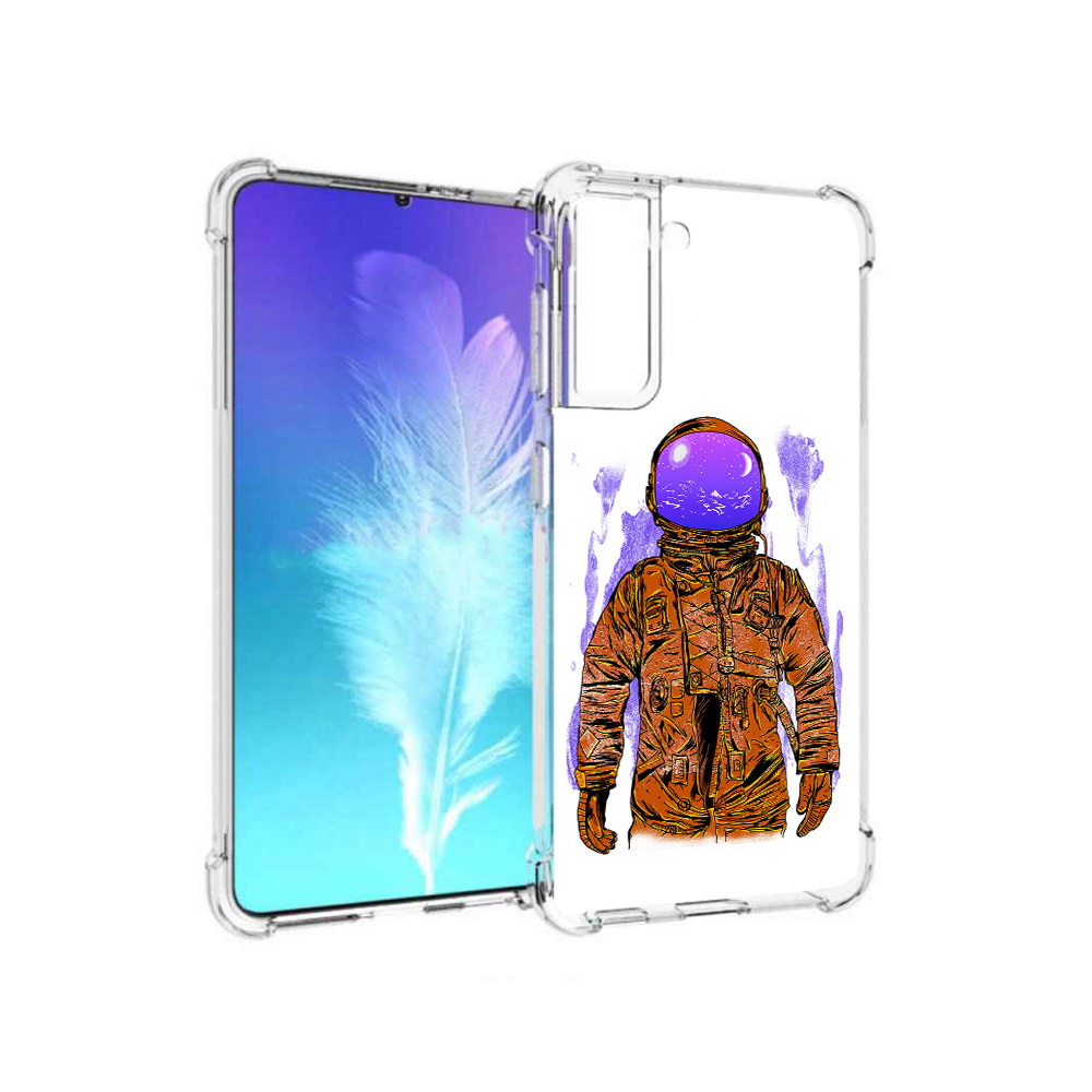 

Чехол MyPads Tocco для Samsung Galaxy S21 нарисованный мужчина в скафандре, Прозрачный, Tocco