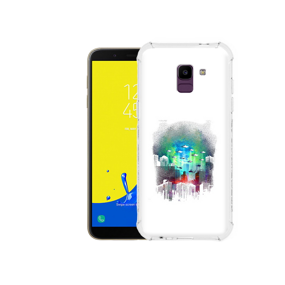 

Чехол MyPads Tocco для Samsung Galaxy J6 (2018) город в свечении, Прозрачный, Tocco