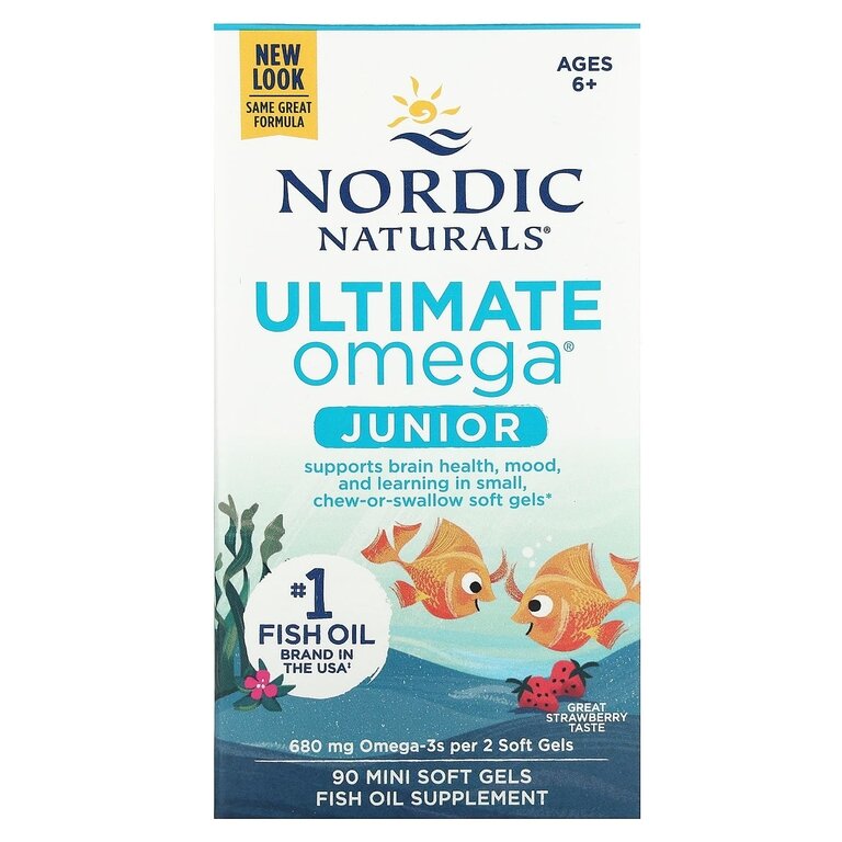 

Ultimate Omega Junior Nordic Naturals 680 мг мини-капсулы 90 шт., Ultimate Omega Junior
