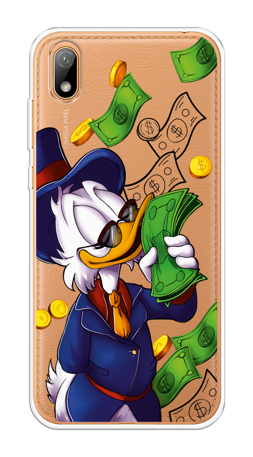 

Чехол на Huawei Y5 2019/Honor 8S/8S Prime "Scrooge McDuck with Money", Синий;зеленый;белый, 69050-6