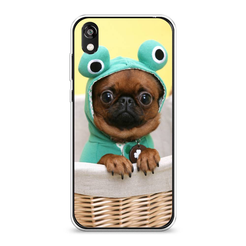 

Чехол на Honor 8S/8S Prime/Huawei Y5 2019 "Собачка в шапке лягушки", Коричневый;желтый;голубой, 69150-1