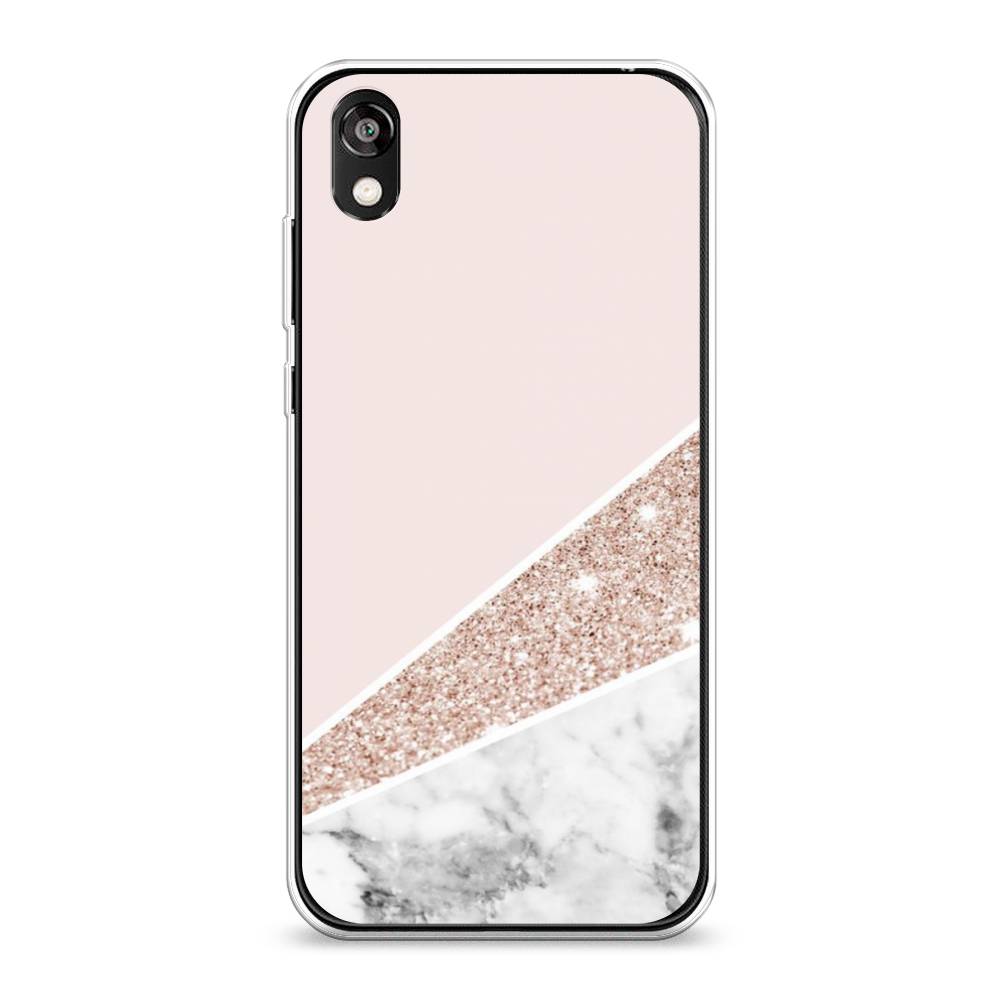 

Чехол на Honor 8S/8S Prime/Huawei Y5 2019 "Блестящий розовый мрамор", 69150-3