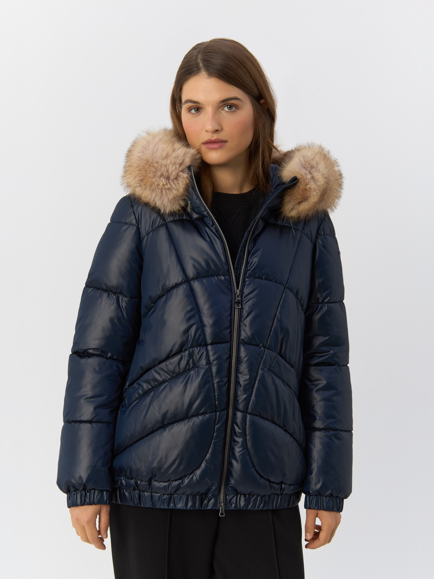 

Куртка женская GEOX Backsie W4628ST2843F1624 синяя 42, Синий, Backsie