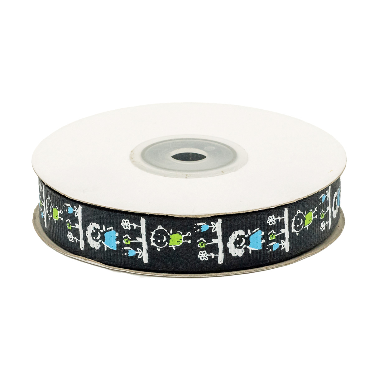 

Лента репсовая АЙРИС "Дети", 15 мм*20 м (чёрный), Черный, 7728114