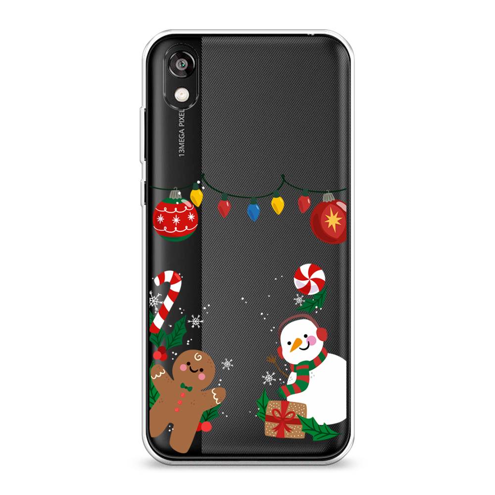 

Чехол на Honor 8S/8S Prime/Huawei Y5 2019 "Новогоднее настроение", Коричневый;красный;зеленый, 69150-5