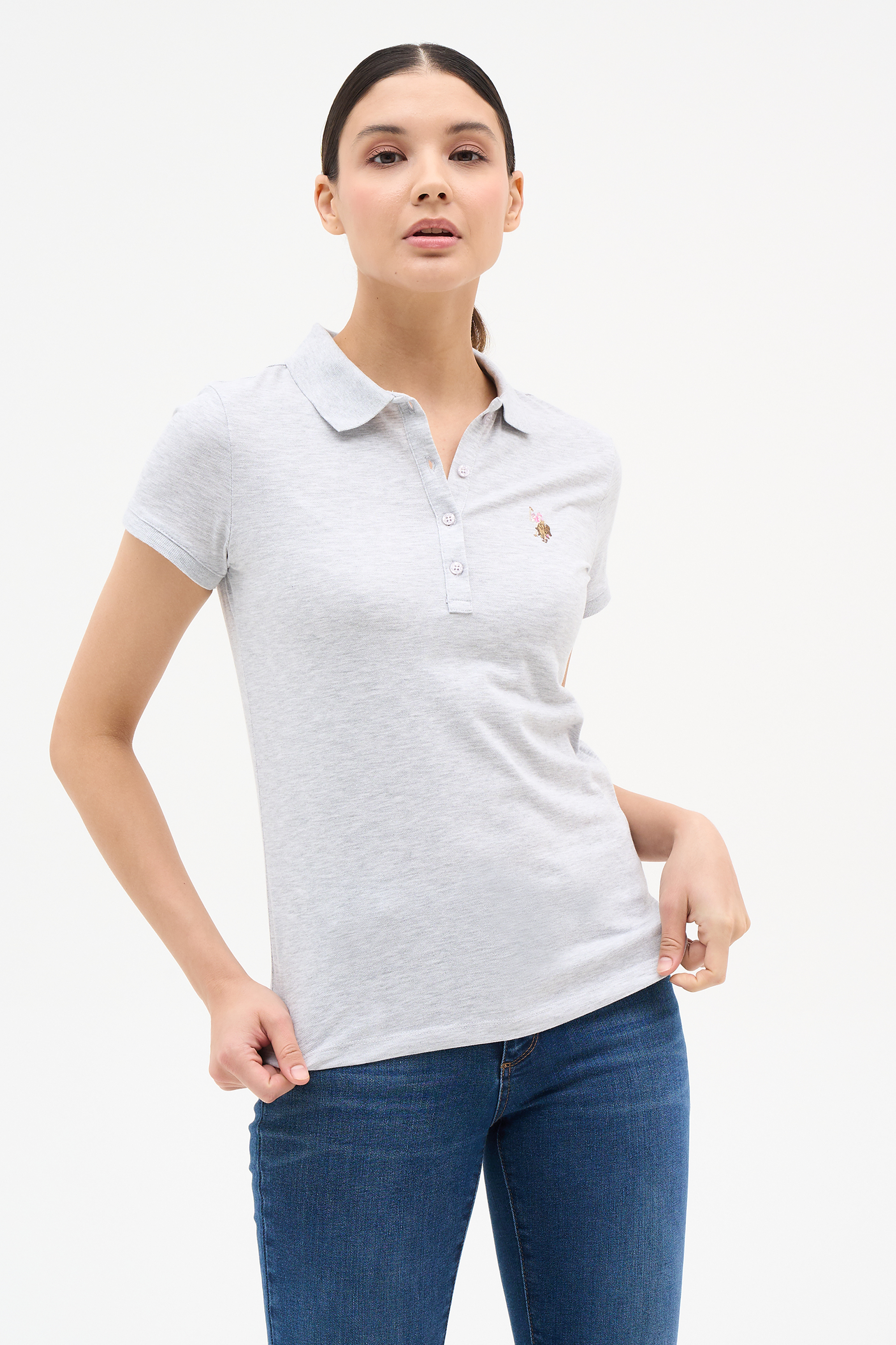 

Футболка женская U.S. POLO Assn. G082SZ0110TP0123-CLR серая M, Серый, G082SZ0110TP0123-CLR
