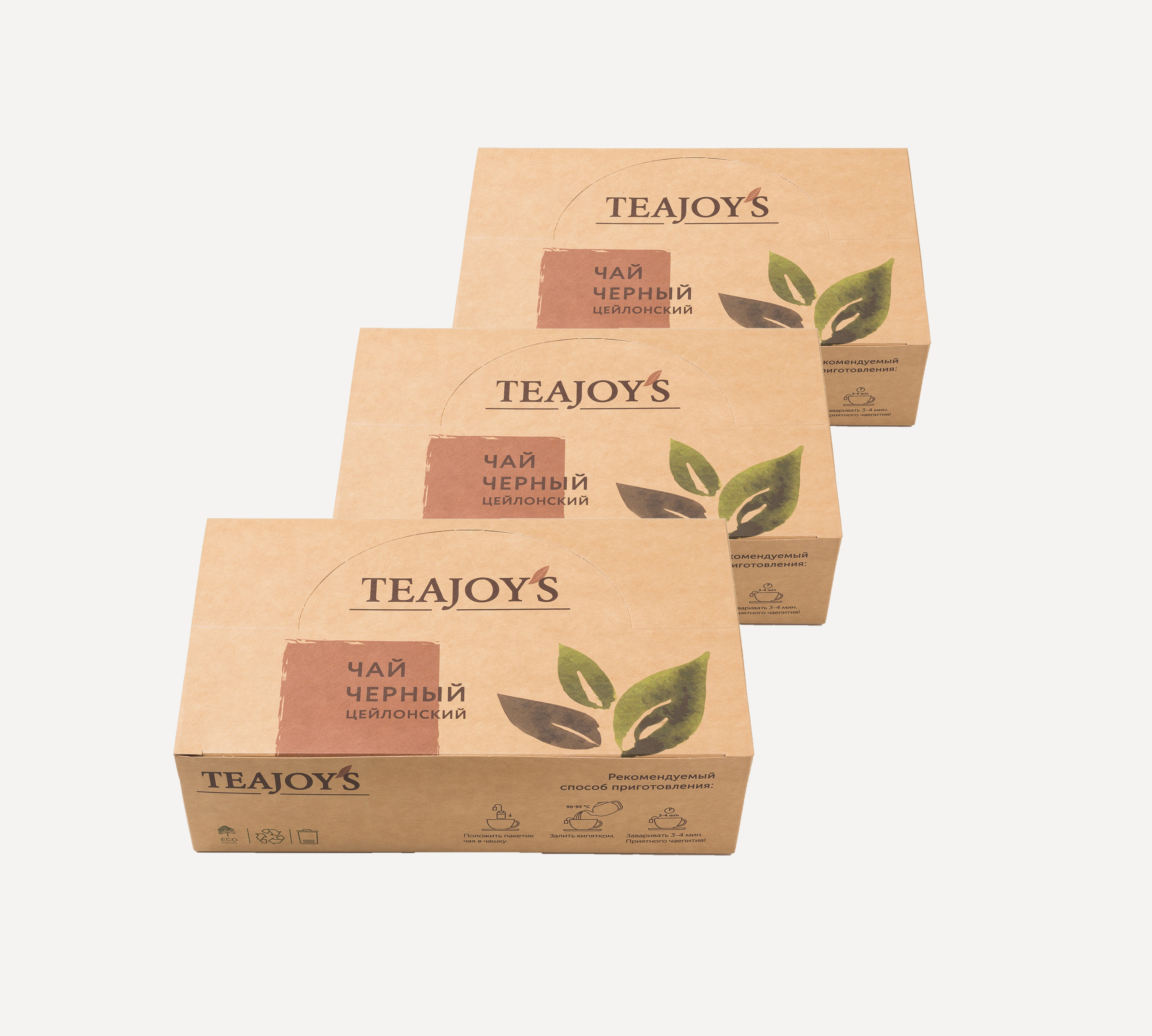 

Набор чая TeaJoy`S черный Цейлонский 100 пакетиков х 2,0 г, 3 упаковки