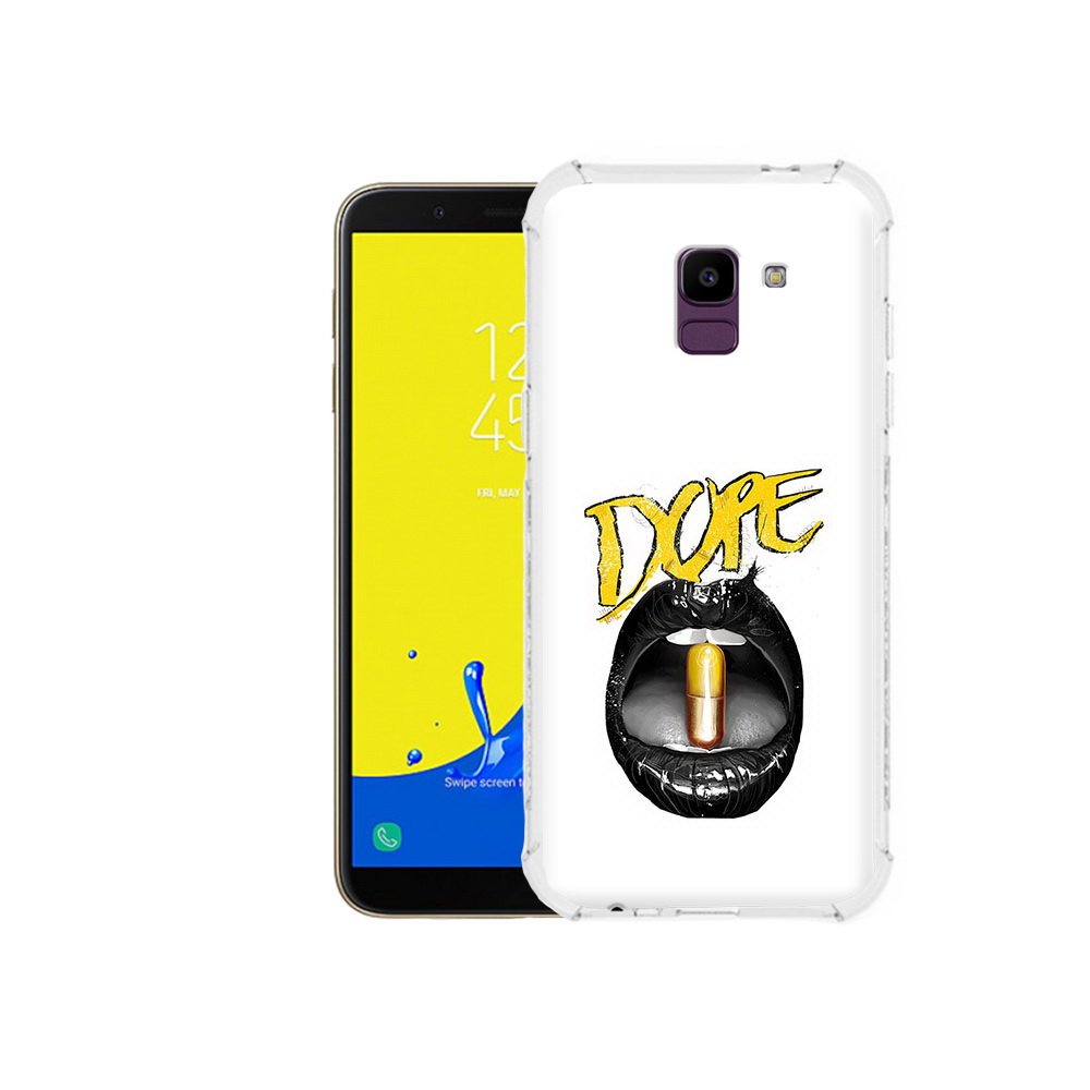 

Чехол MyPads Tocco для Samsung Galaxy J6 (2018) губы, Прозрачный, Tocco