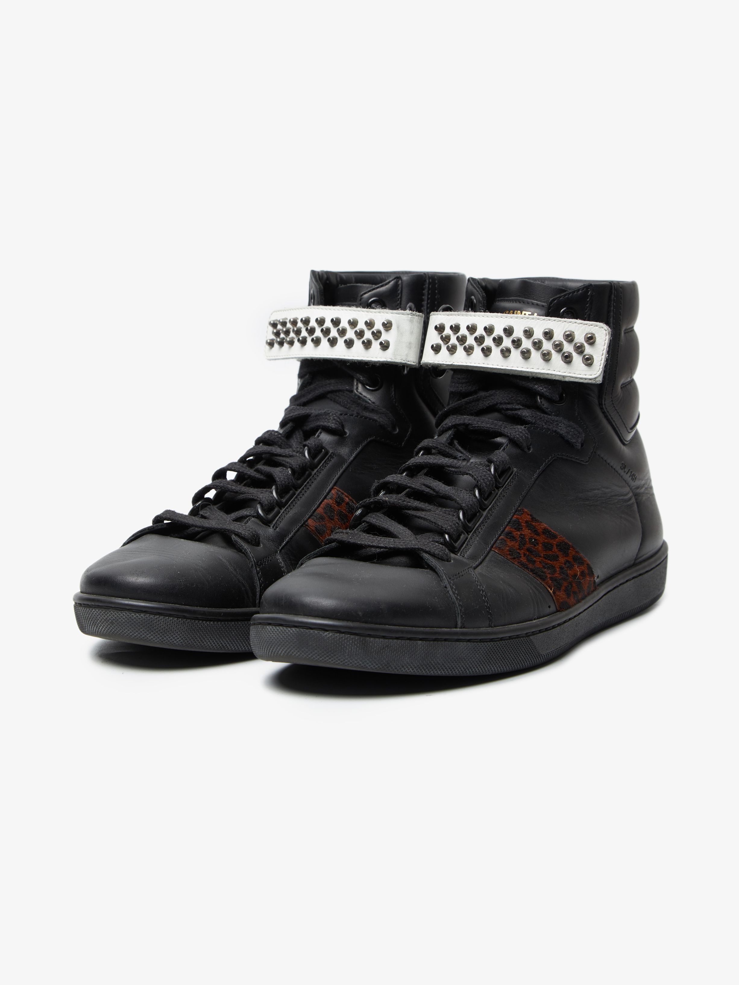 

Кеды мужские Saint Laurent Paris High-Top черные 41.5 EU, High-Top