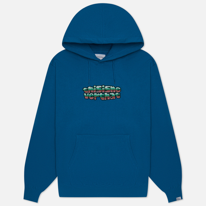 

Мужская толстовка thisisneverthat Cachalote Hoodie синий, Размер L, Cachalote Hoodie