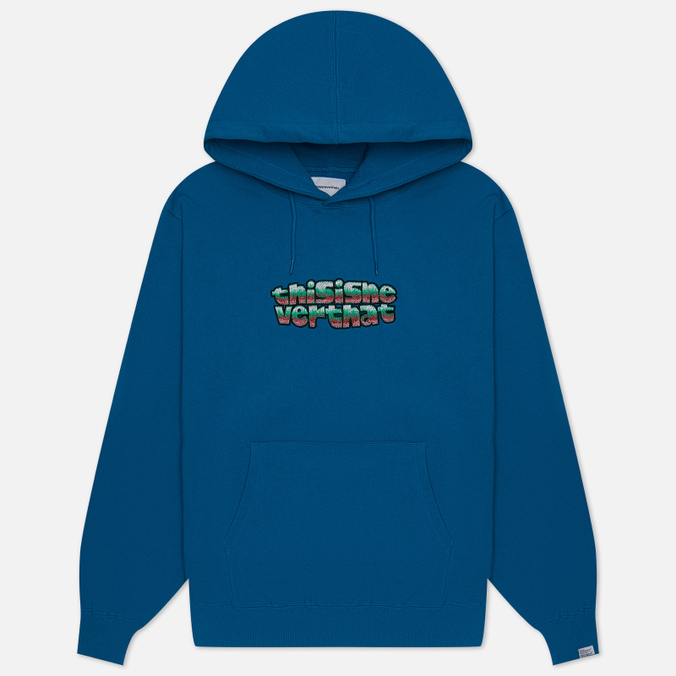 

Мужская толстовка thisisneverthat Cachalote Hoodie синий, Размер M, Cachalote Hoodie
