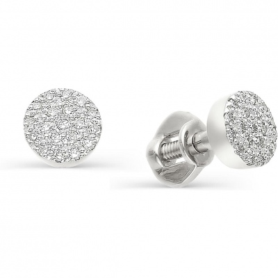 

Серьги из белого золота с бриллиантом АЛЬКОР 22264-200, 22264-200