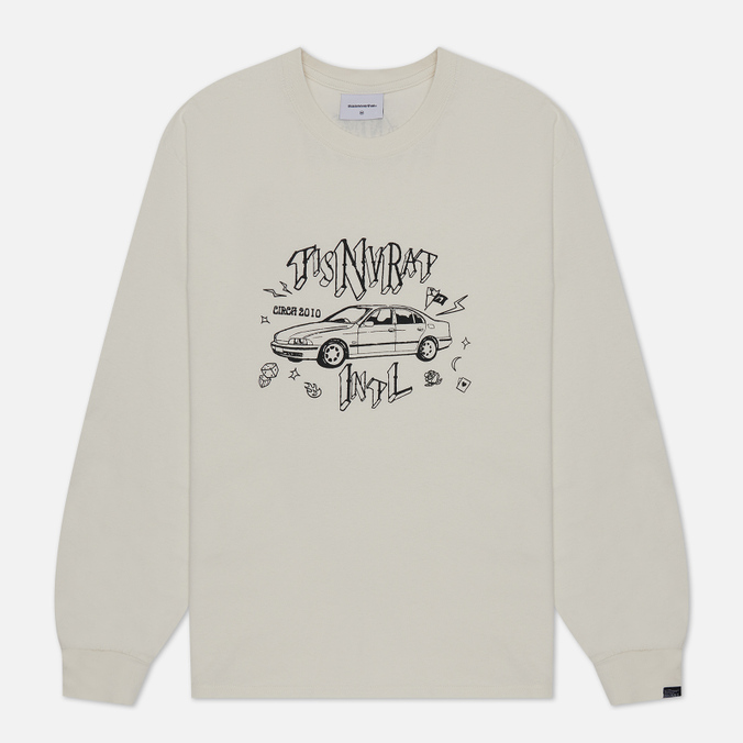 

Мужской лонгслив thisisneverthat TISNVRAT Car белый, Размер S, TISNVRAT Car