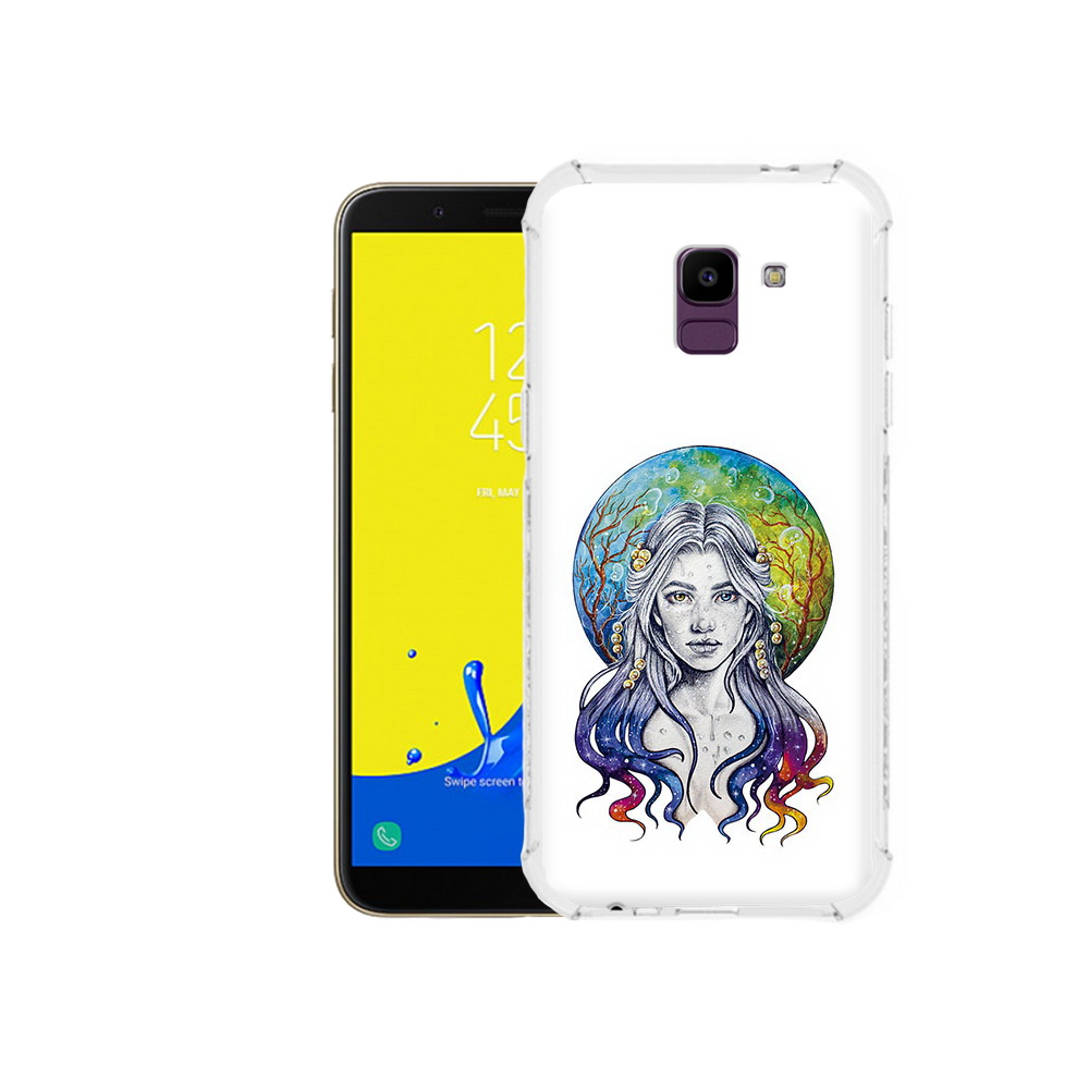 

Чехол MyPads Tocco для Samsung Galaxy J6 (2018) девушка с красивыми волосами, Прозрачный, Tocco