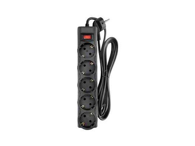 фото Сетевой фильтр cbr 5 sockets 5m csf 2505-5.0 black cb