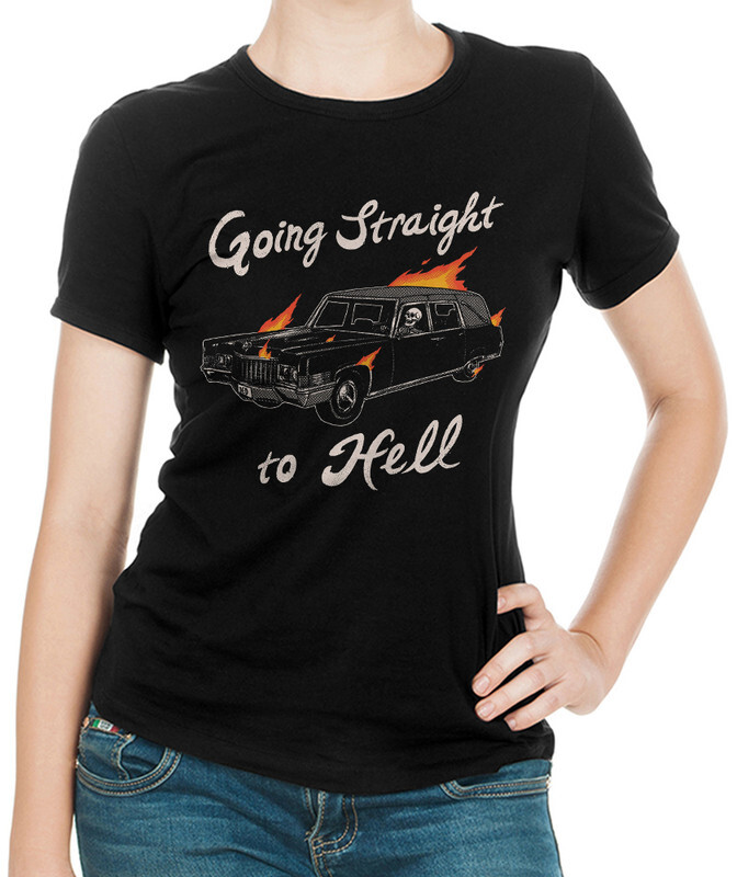 фото Футболка женская design heroes направляемся прямиком в ад черная xl