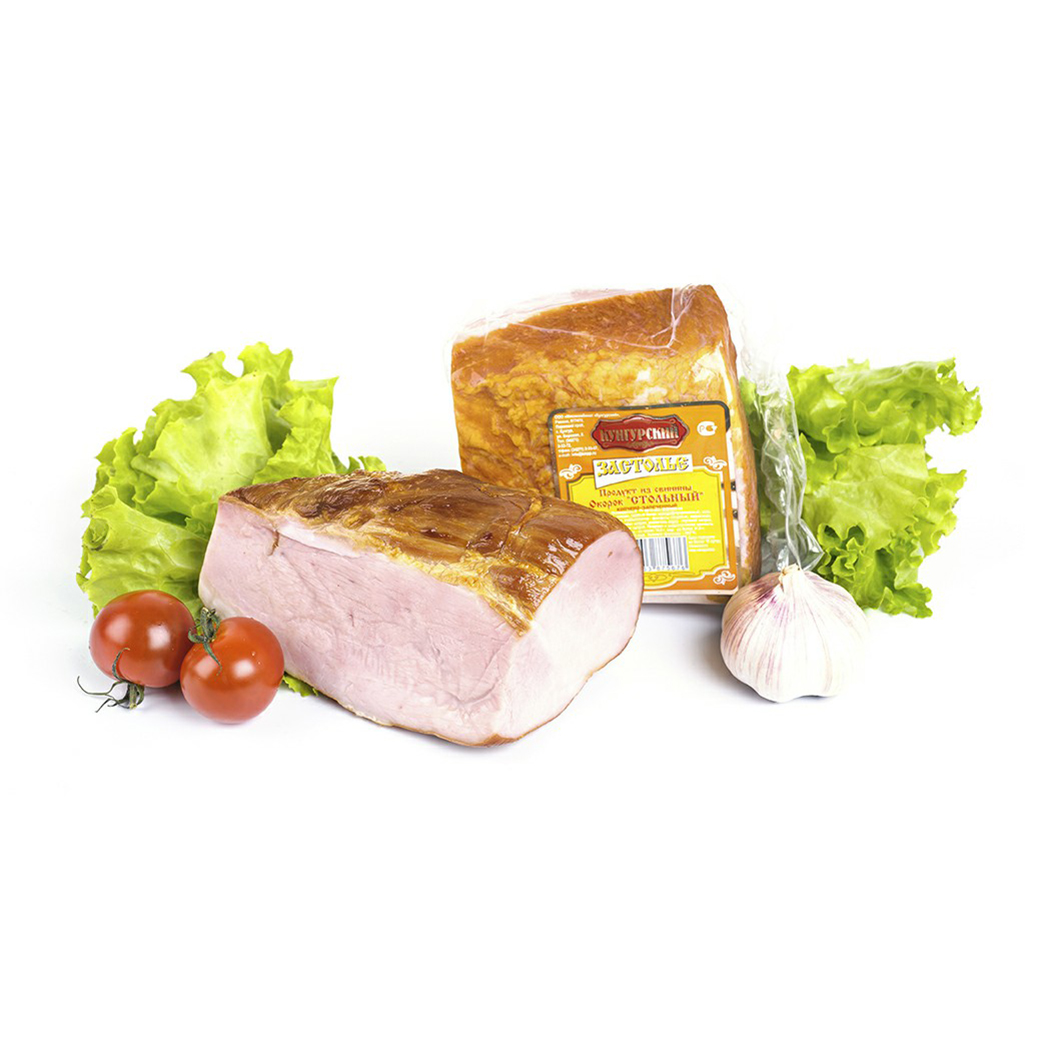 

Окорок Мясокомбинат Кунгурский Стольный копчено-вареный -500 г