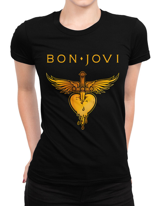 фото Футболка женская design heroes bon jovi черная 2xl