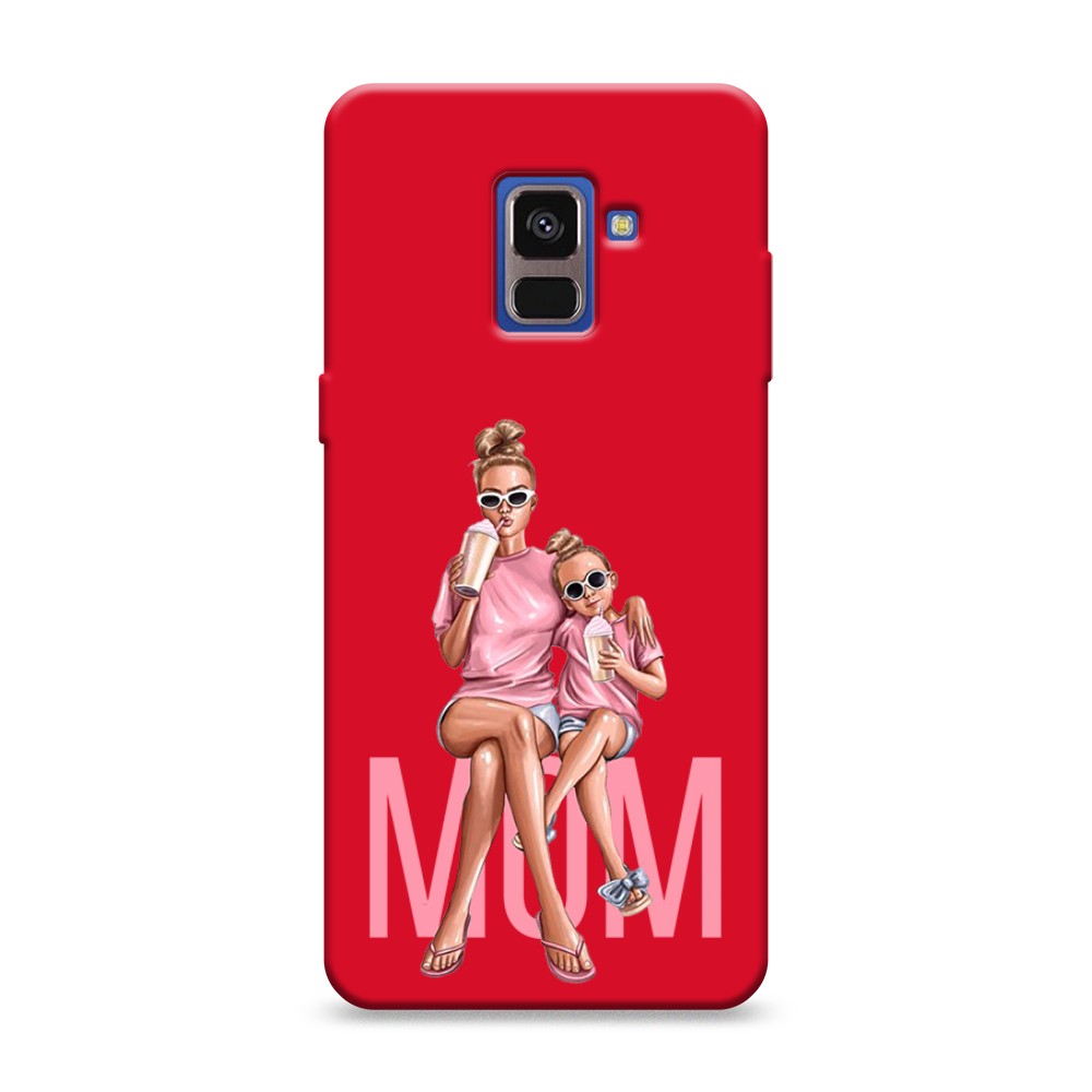 фото Матовый силиконовый чехол "lovely mom" на samsung galaxy a8 2018 awog