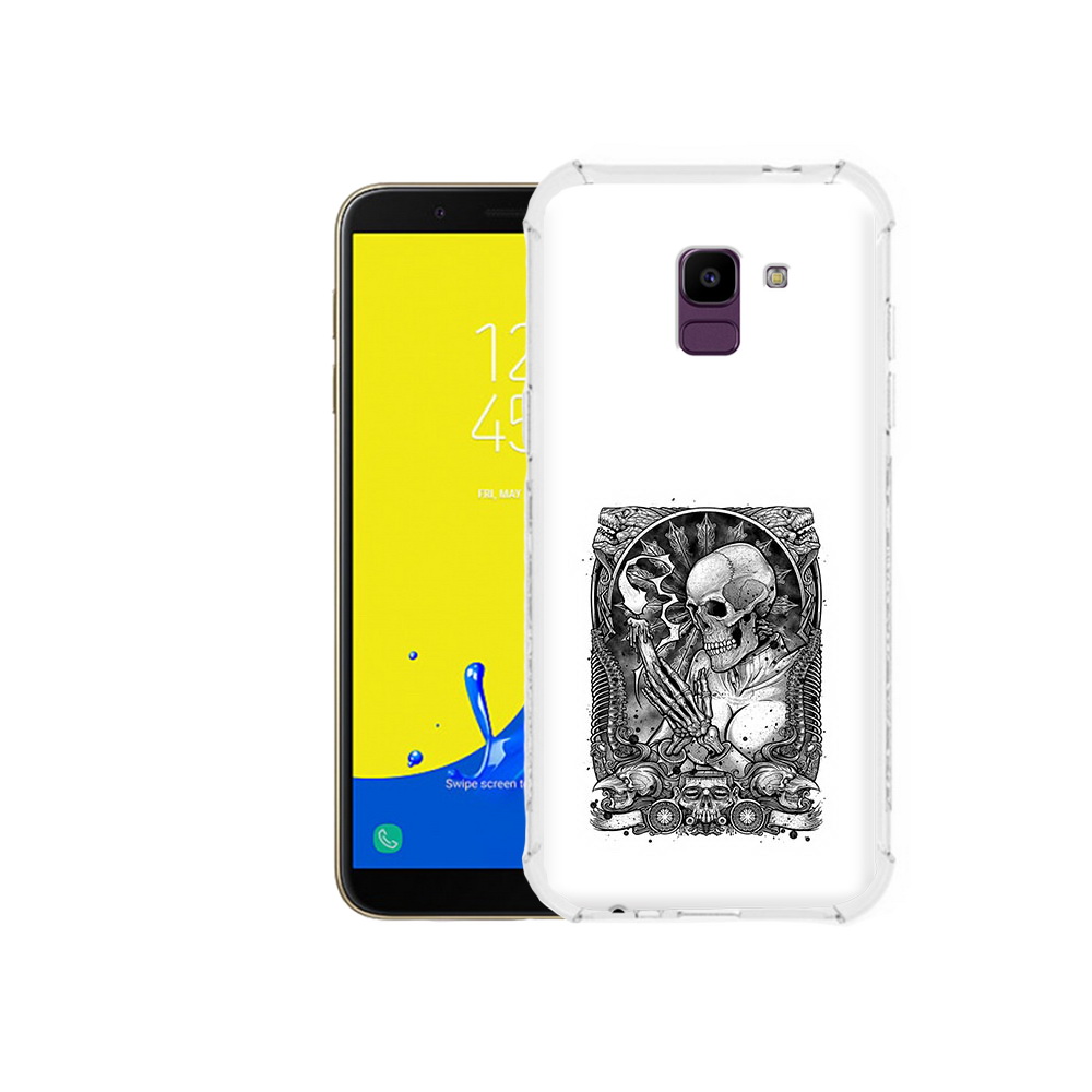 

Чехол MyPads Tocco для Samsung Galaxy J6 (2018) девушка скелет, Прозрачный, Tocco