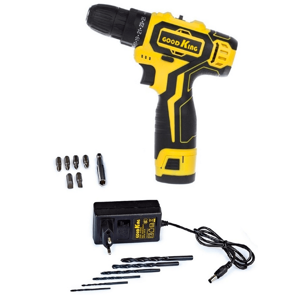 Аккумуляторная дрель-шуруповёрт GOODKING 15Ah 12V 30Нм YL-120113 247500₽