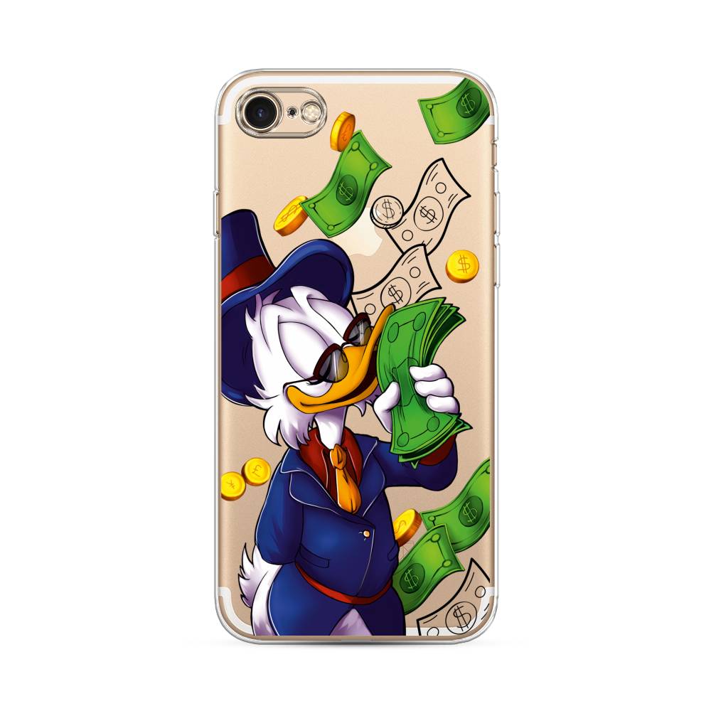 

Чехол на Apple iPhone 7/8/SE 2020/SE 2022 "Scrooge McDuck with Money", Синий;зеленый;белый, 10650-6