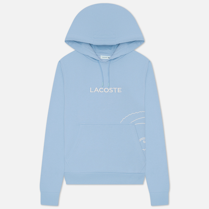 

Женская толстовка Lacoste Script Logo Hoodie голубой, Размер L, Script Logo Hoodie