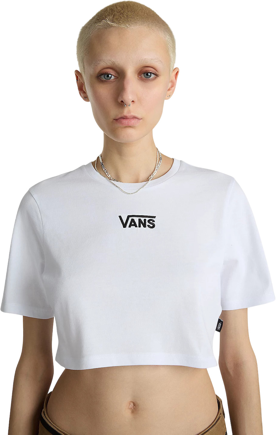 Футболка женская Vans Flying V Crew Crop II белая M 3300₽