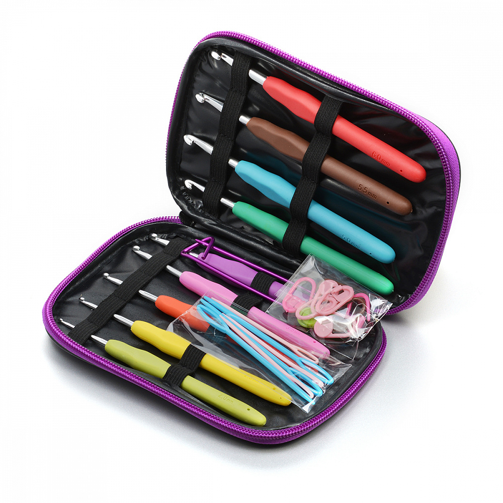 Набор алюминиевых крючков Maxwell Colors с эргономичной ручкой арт. MAXW.62785 (2.0-6.0 мм