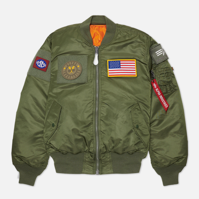 Мужская куртка бомбер Alpha Industries MA-1 Flex Flight оливковый, Размер XXL