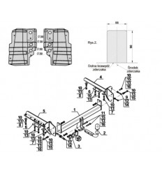 

Фаркоп Subaru Forester (SJ) 2013-2018 условно-съемное крепление шара, S-370