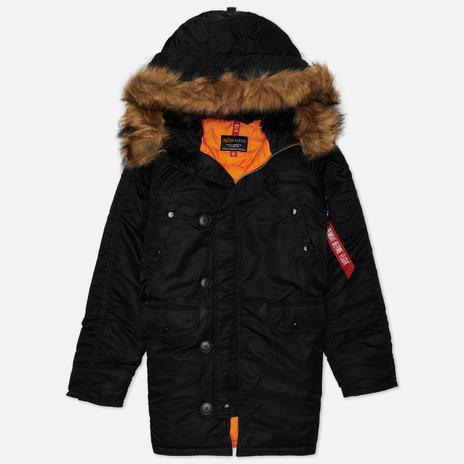 

Женская куртка парка Alpha Industries N-3B чёрный, Размер S, Черный, N-3B